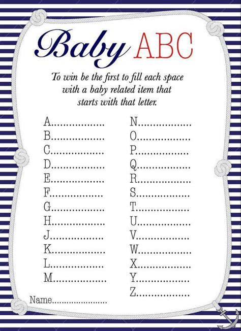 baby shower games printable worksheets   images  fun baby