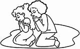 Praying Children Coloring Supercoloring Pages Kids Printable Hands sketch template