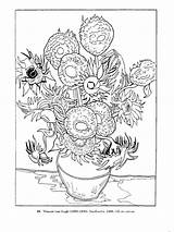 Coloring Dover Color Paintings Flower Own Great Van Gogh Pages Flowers Save sketch template