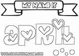 Coloring Name Pages Print Own Make Names Create April Girls Says Color Printable Colouring Kids Getcolorings Popular Colori Generator Template sketch template