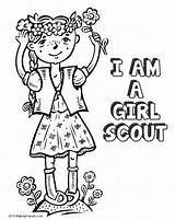 Coloring Pages Scout Brownies Girl Comments Color sketch template
