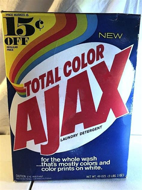 total color ajax laundry detergent  vintage packaging laundry