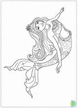 Mermaid Dinokids Coloring Tale Barbie Print Close sketch template