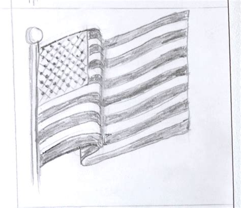 american flag pencil drawings