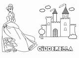 Castle Coloring Pages Kids Princess Dragon Maleficent Disney Cinderella Simple Printable Drawing Hogwarts Getdrawings Getcolorings Diposting Oleh Admin Di Color sketch template
