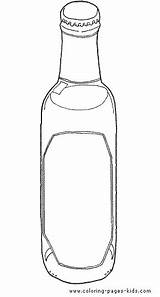 Coloring Pages Bottle Drink Water Bottles Color Printable Nature Food Drinks Sheets Templates Kids Found sketch template