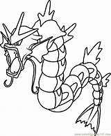 Pokemon Gyarados Coloring Pages Pokémon Drawing Mega Color Printable Print Draw Drawings Sketch Getdrawings sketch template