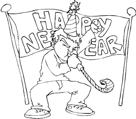 happy  year coloring pages   printable happy  years