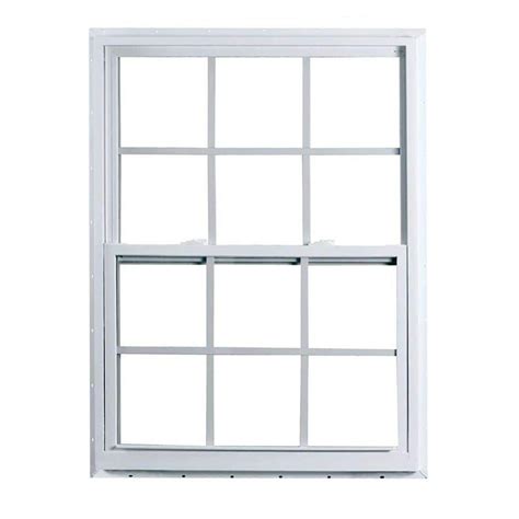 american craftsman       series single hung fin vinyl window  grilles white