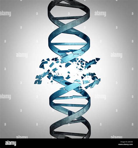 damaged dna  genetic mutation biotechnology concept   double