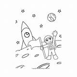 Coloring Astronaut Sparkling sketch template