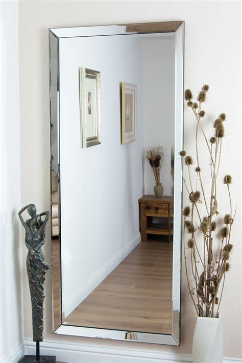 ideas  large frameless wall mirrors