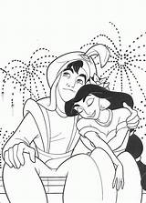 Coloring Aladdin Pages Coloringpagesabc Jasmine Princess Disney Aladin sketch template