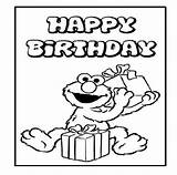 Birthday Elmo Coloring Pages sketch template