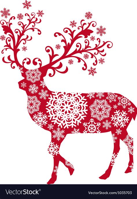 christmas deer royalty  vector image vectorstock