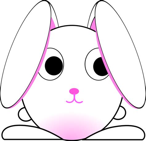 simple bunny face drawing    clipartmag