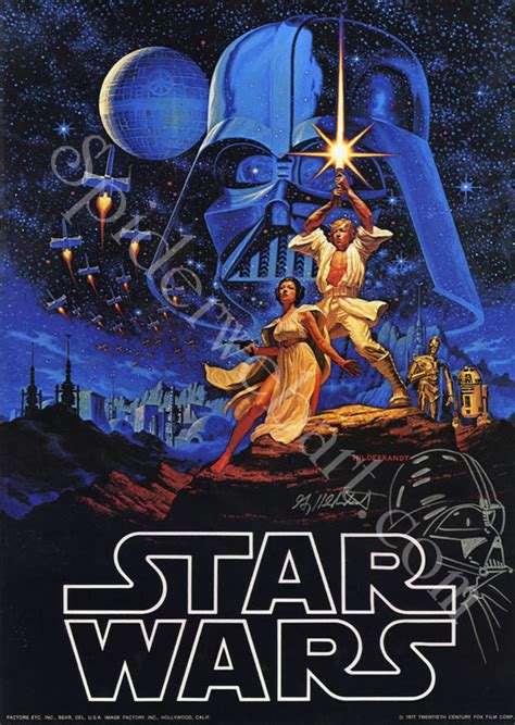 star wars original limited edition poster remarqued