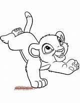 Baby Lion Coloring Pages Simba King Disney Disneyclips Color Printable Lions Kids Sheet Book Butterfly Young Pumbaa Timon Funstuff sketch template