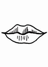 Lips Mouth Coloring Printable sketch template