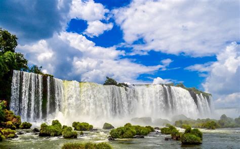 iguazu falls in brazil hd wallpaper background image