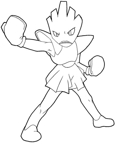 hitmonlee coloring pages coloring pages