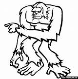 Coloring Bigfoot Yeti Pages Sasquatch Colouring Printable Big Foot Merman Monster Color Clipart Drawings Online Cryptids Print Thecolor Ampamp Getcolorings sketch template