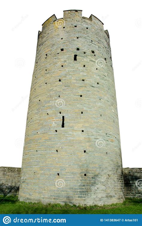 medieval fortified tower editorial photography image  rock