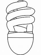 Cfl Lightbulb Fluorescent لمبه صوره I2clipart Vector Clker sketch template