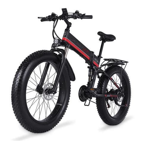 cheap    full suspension mountain ebike fat tire   foldable national electrica