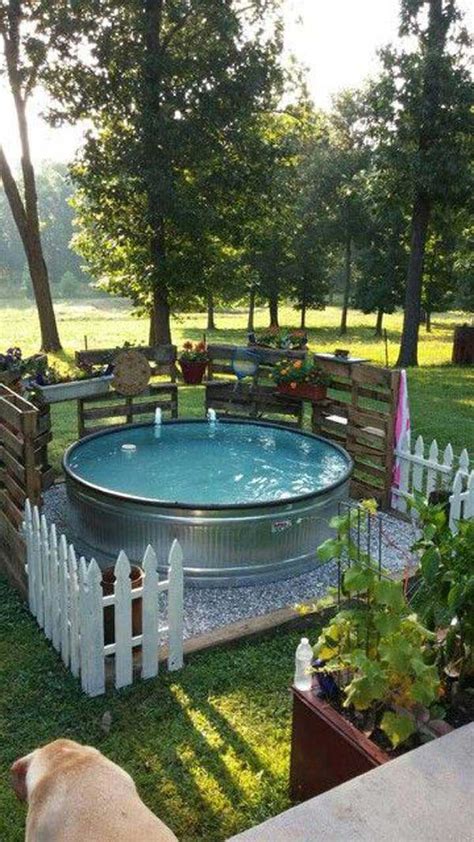 diy galvanized stock tank pool  beat  summer heat