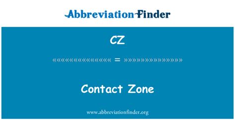 cz definicion zona de contacto contact zone