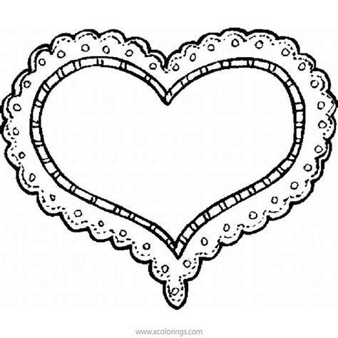 valentines day heart frame coloring pages xcoloringscom