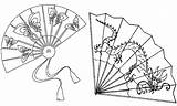 Coloring Pages Fan Chinese Japanese Japan Electric Color Fans Japon Coloriage Printable Drawing Therapy Cherry Getcolorings Japonais Clipart Coloriages Print sketch template