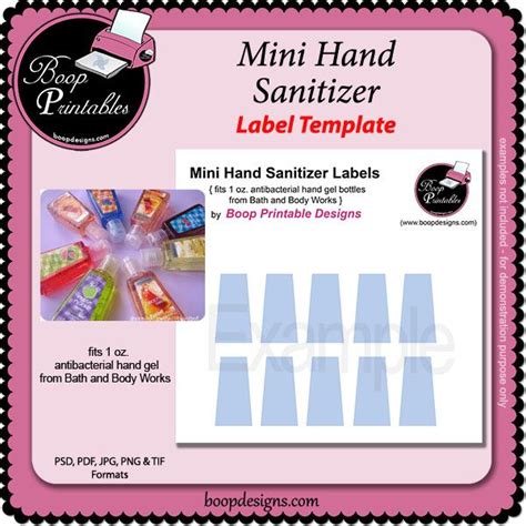 bath  body works hand sanitizer label template  label ideas