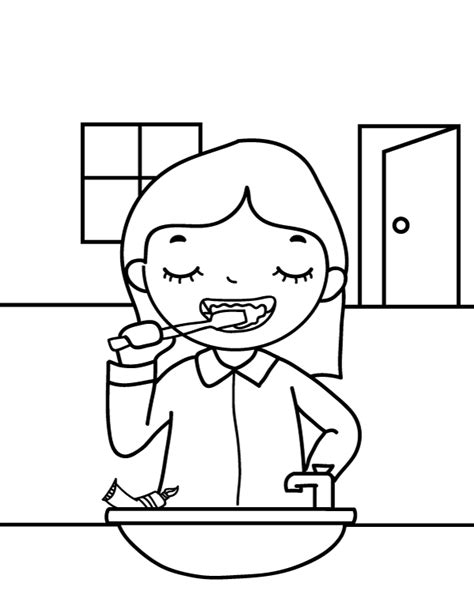 impressive brushing teeth coloring pages trace letters