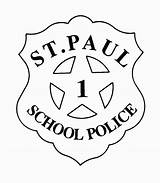 Coloring Badge Police Pages St Paul School Badges Sheriff Clipart Kids Officer Sheet Kinder Library Emblem Popular Cliparts Getcolorings Coloringhome sketch template