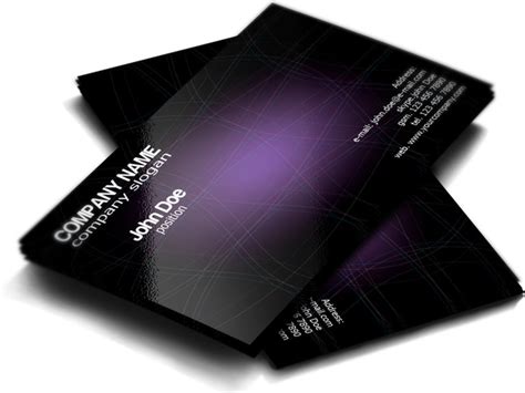 stylish dark purple  business card template vectors graphic art