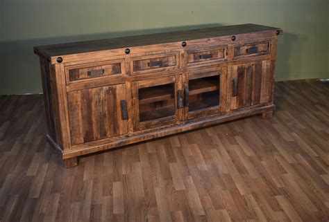 rustic solid reclaimed wood  tv stand media console  xxx hot girl