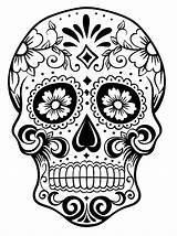 Skull Sugar Coloring Pages Dead Scull Skulls Candy Printable Kids Drawing Adults Tattoos Choose Board Print Tattoo Calavera Simple Drawings sketch template