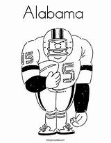 Crimson Coloring Pages Alabama Tide Football College Getdrawings sketch template