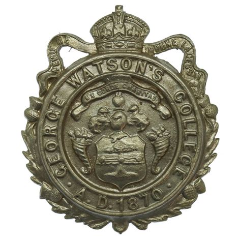 george watson s college edinburgh o t c cap badge