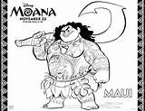 Moana Coloring Pages Printable Maui Kids sketch template