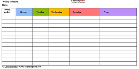 Blank Workout Schedule Template Think Moldova