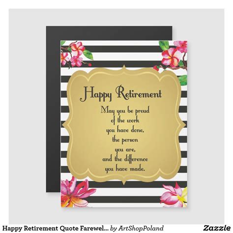 happy retirement quote farewell gift zazzlecom happy retirement