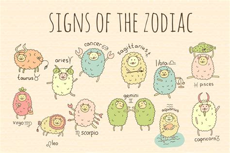 cute signs   zodiac illustrations  creative market