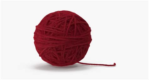 ball  yarn red