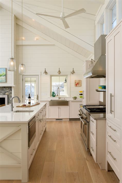 prefinished white oak floors   welcoming  hampshire kitchen