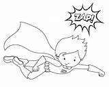 Superhero Coloring Sheets Kids Printable Pages Flying Little sketch template