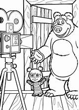 Masha Bear Coloring Pages Categories Similar sketch template