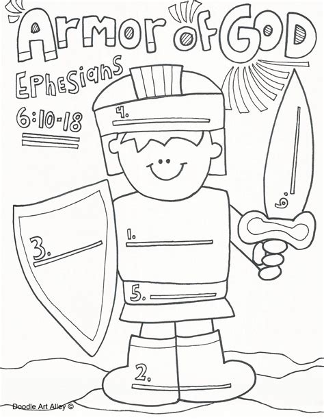 armour  god coloring page  getdrawings